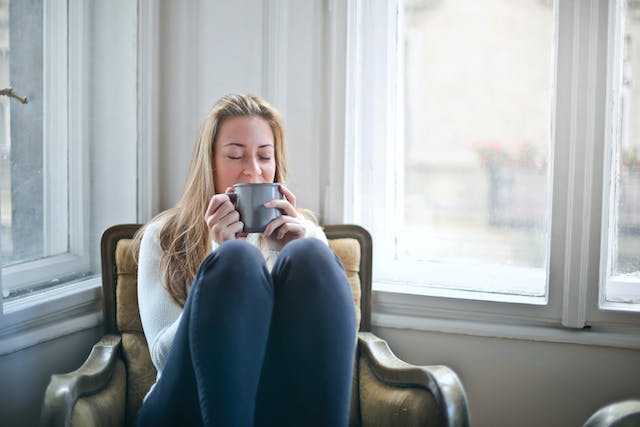 A person relaxing