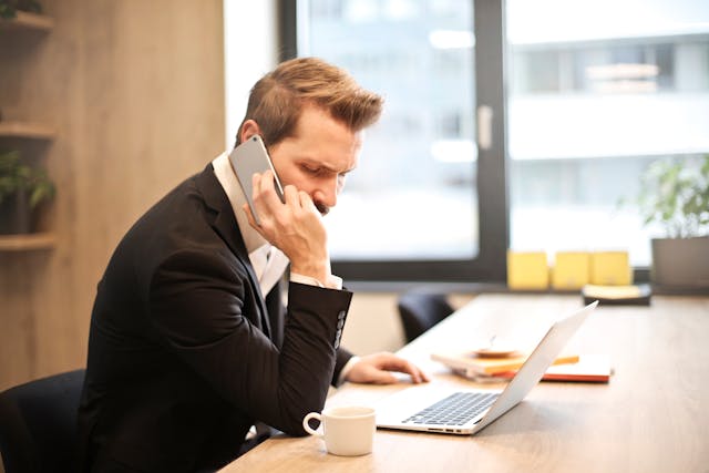 A person on a phone call.
